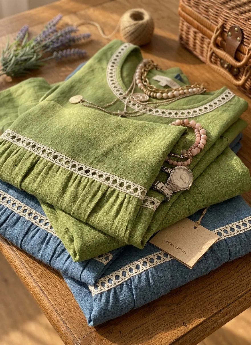 New Arrivals🔥 Women's Vintage Casual Loose Linen Dress