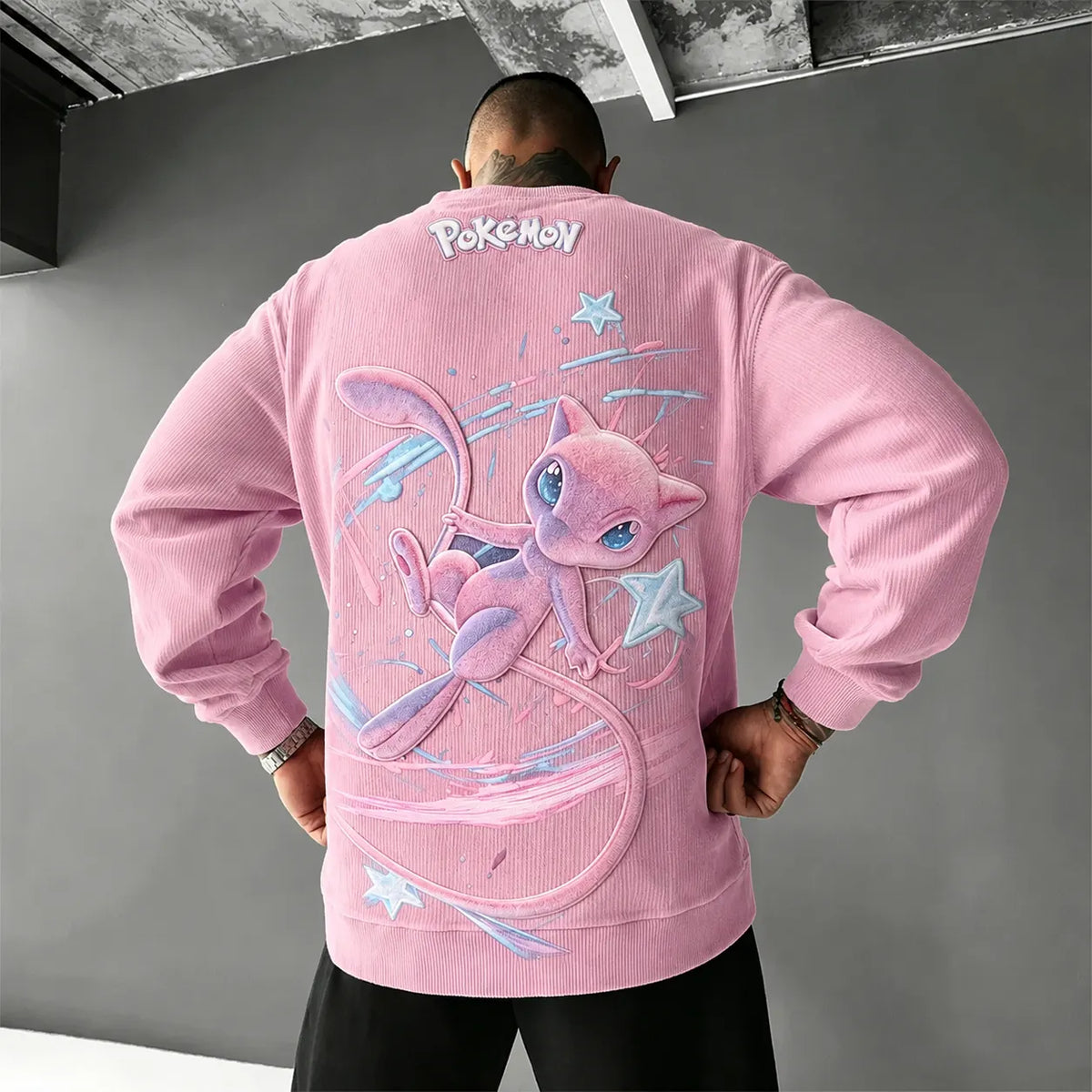 Pokémon Unisex Retro Corduroy Sweatshirt In Anime Style
