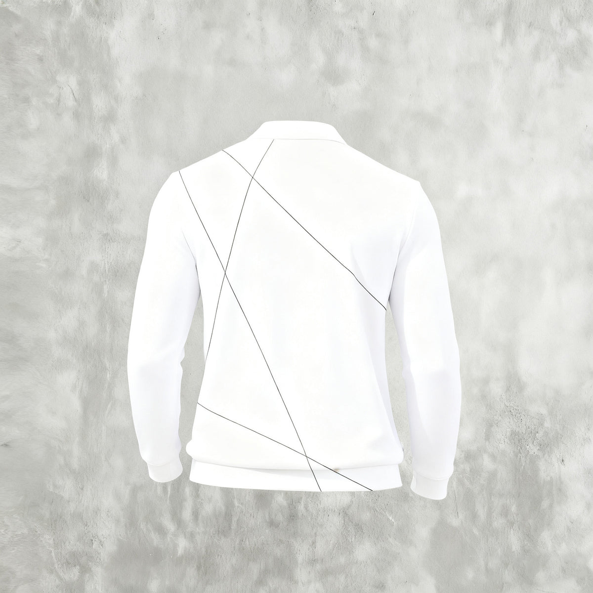 Men's Casual Color Matching Printed Long Sleeves Polo Shirts