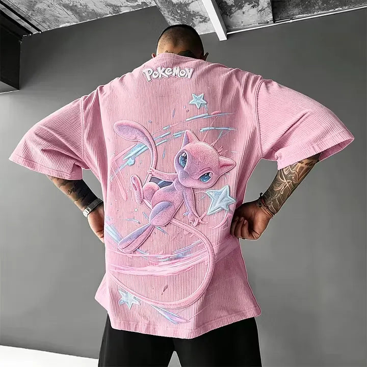 Pokémon Unisex Anime Inspired Vintage Corduroy T-Shirt