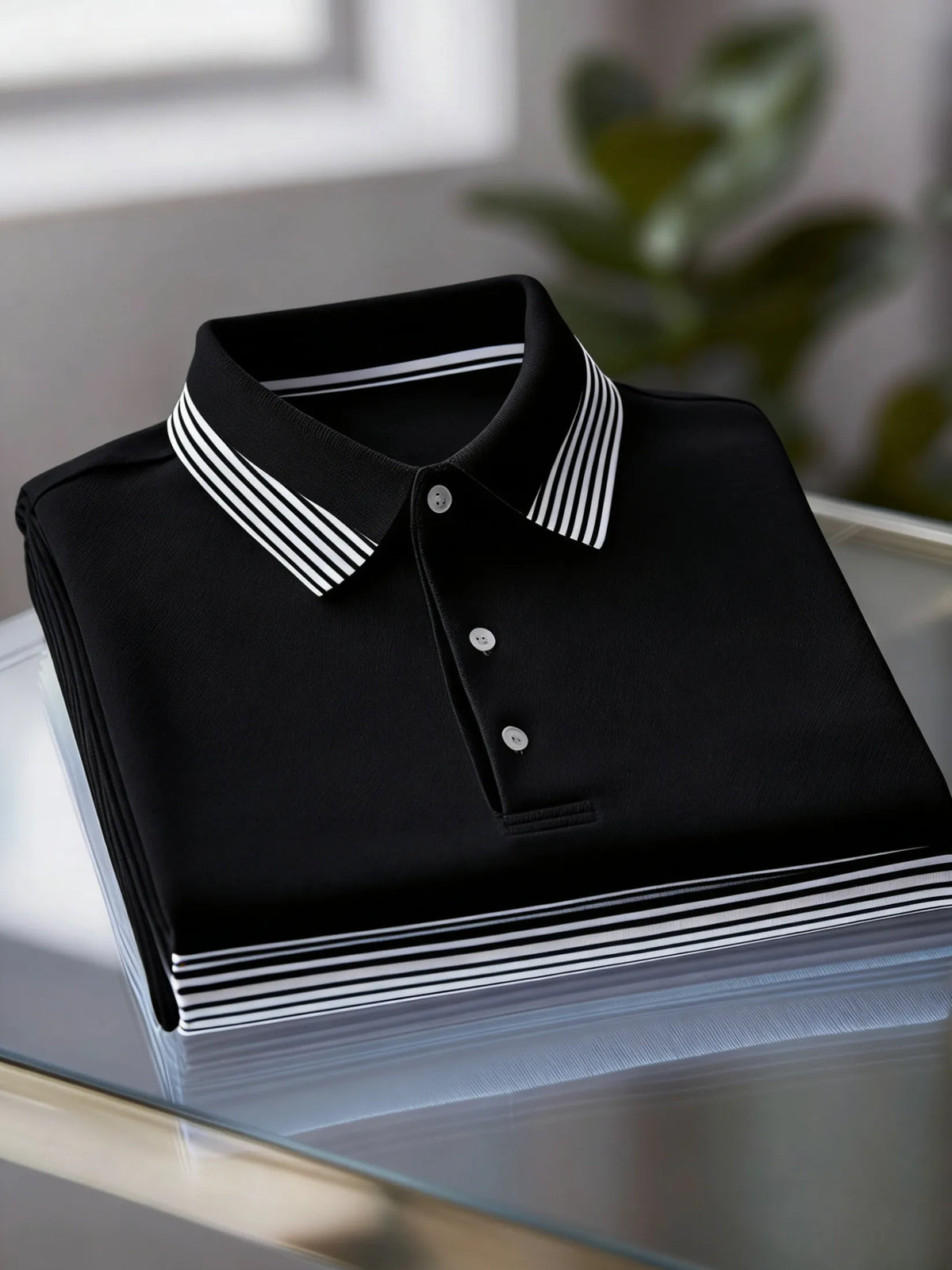 Men's Business Casual Button Short Sleeve Polo Shirt A00236700