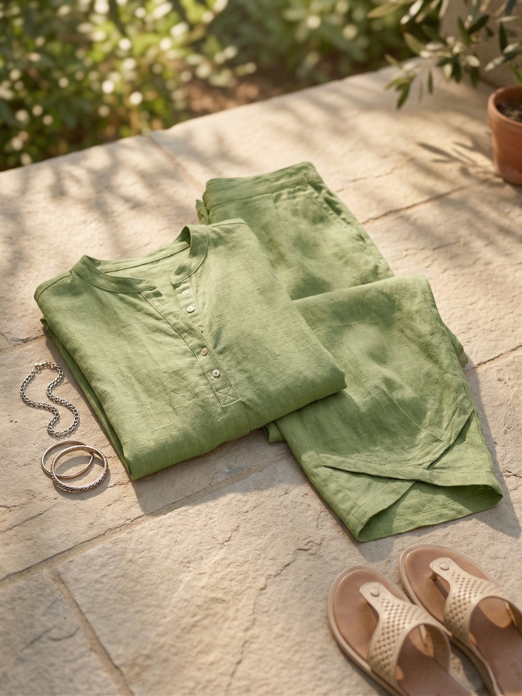 New Arrivals🔥 Cozy Loose-fit Cotton Linen Two-piece Set