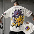 Pokémon Unisex Anime-Style Retro Corduroy Oversized T-Shirt