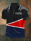 Men's Faith Can Move Mountains Printed Polo Shirt