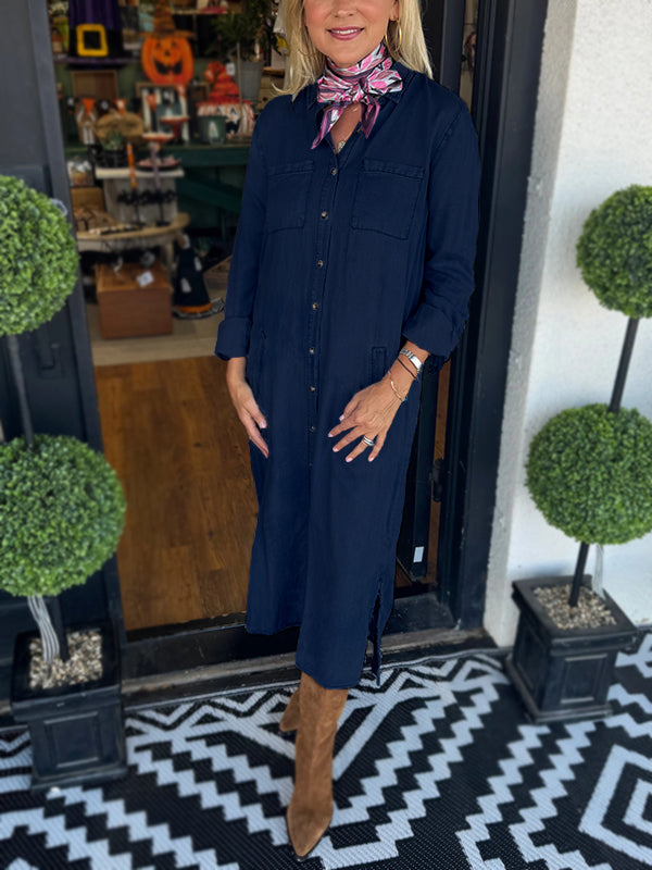NEW🔥 Women's Denim Shirt Dress