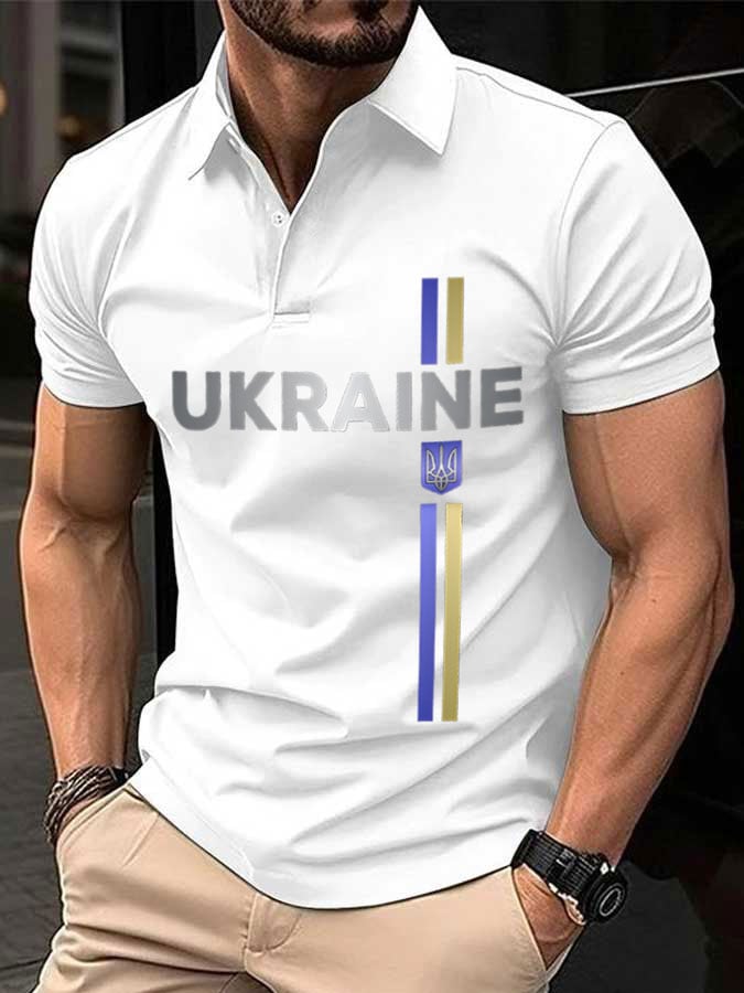 Men's  Ukraine printed polo shirt