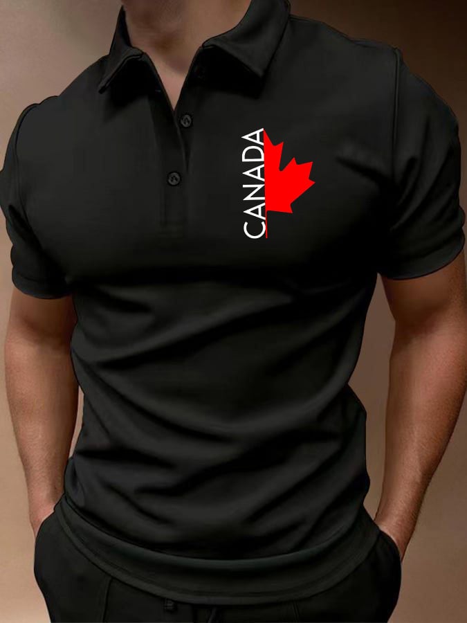 Men's Canada Print Polo Shirt