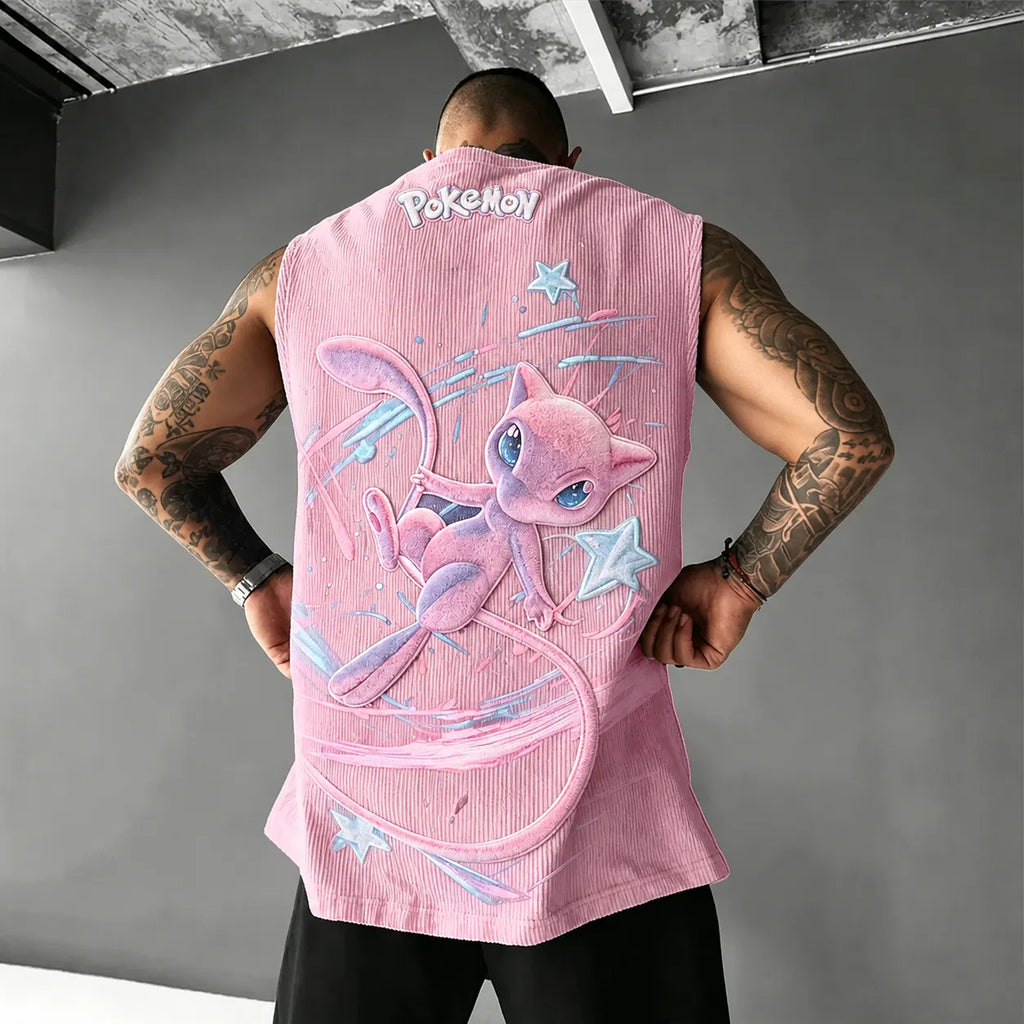 Pokémon Unisex Anime-Style Retro Corduroy Tank Top