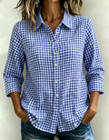 CLEARANCE SALE🔥 Women's Gingham Check Button-Down Shirt
