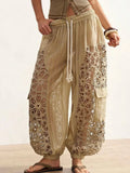 Casual Loose Linen And Cotton Lantern Harem Pants