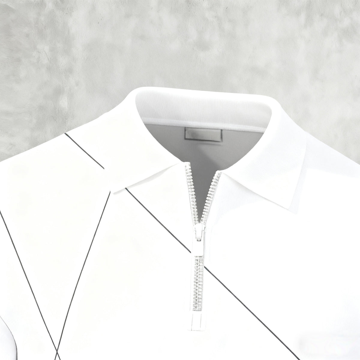 Men's Casual Color Matching Printed Long Sleeves Polo Shirts