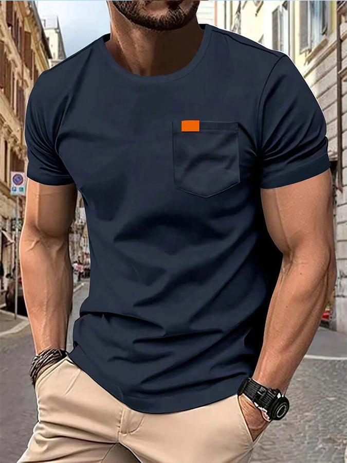 Men's Classic Casual Business Fashion Short-Sleeved T-Shirt