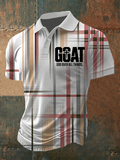 Men's Goat-God Over All Things Print Short Sleeve Polo Shirt