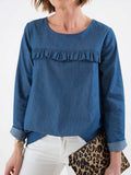 New Arrivals🔥 Women's Round Neck Denim Top