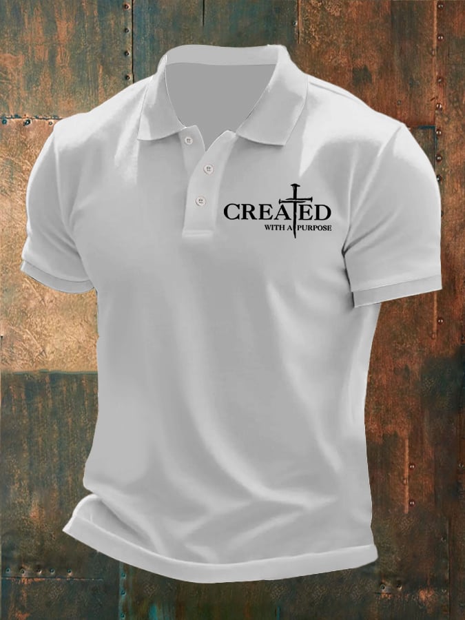 Men's Created With A Purpose Printed Polo Shirt