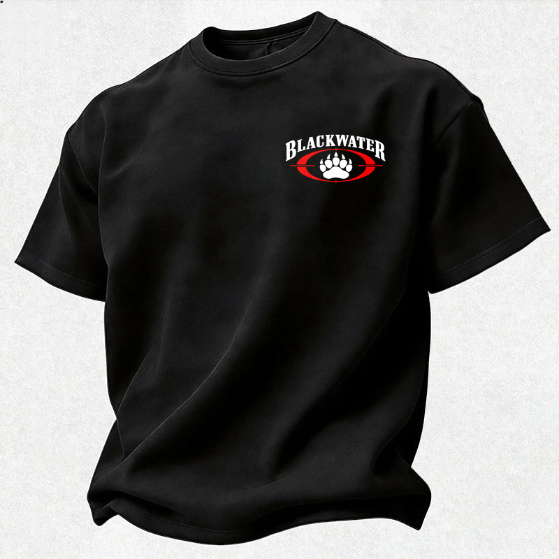BW PROVIDING TRAINING AND SECURITY FOR THE 21ST CENTURY Red Scope Print Men's T-shirt
