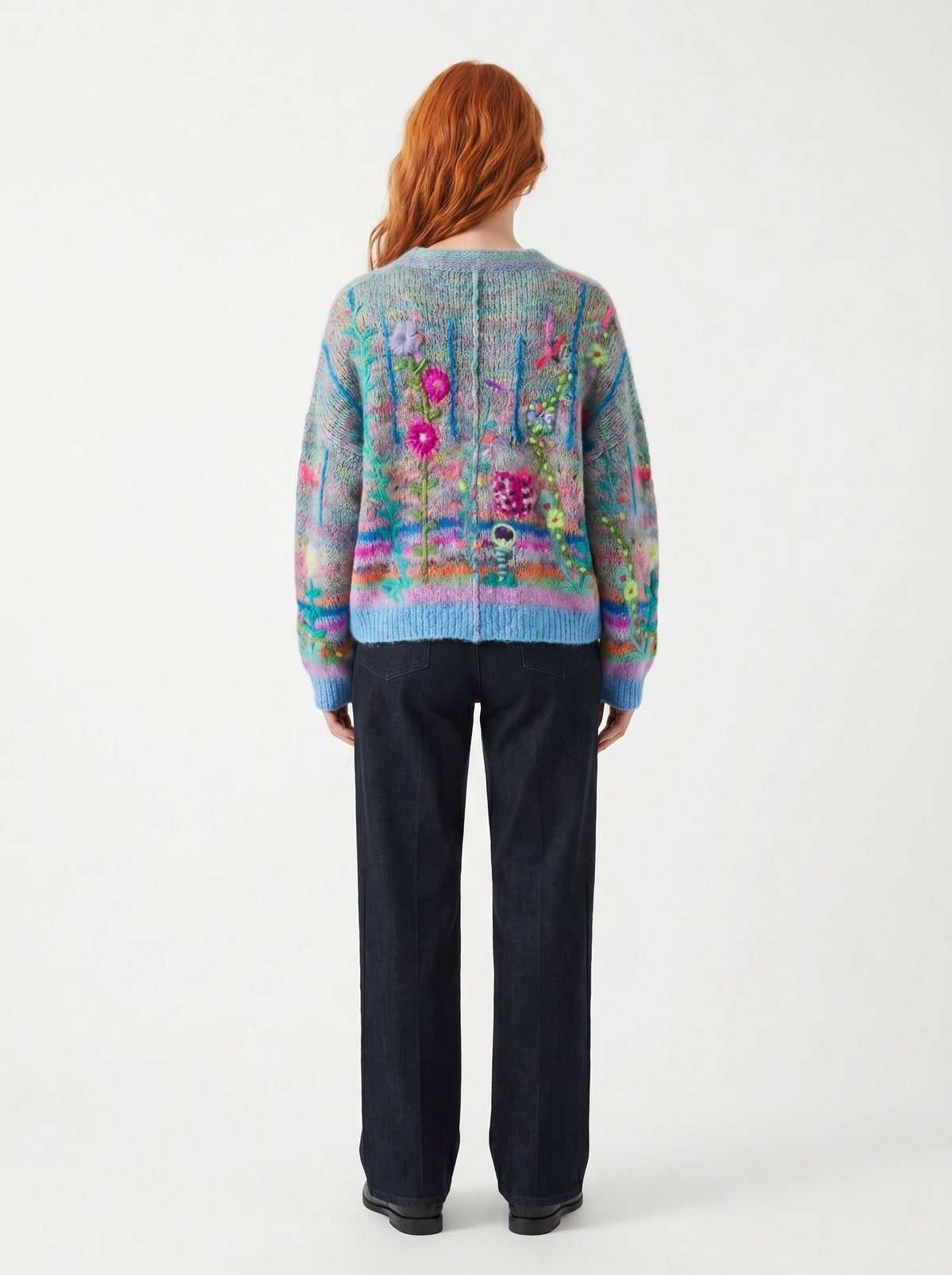 75% OFF-Soft Floral Knit Cardigan