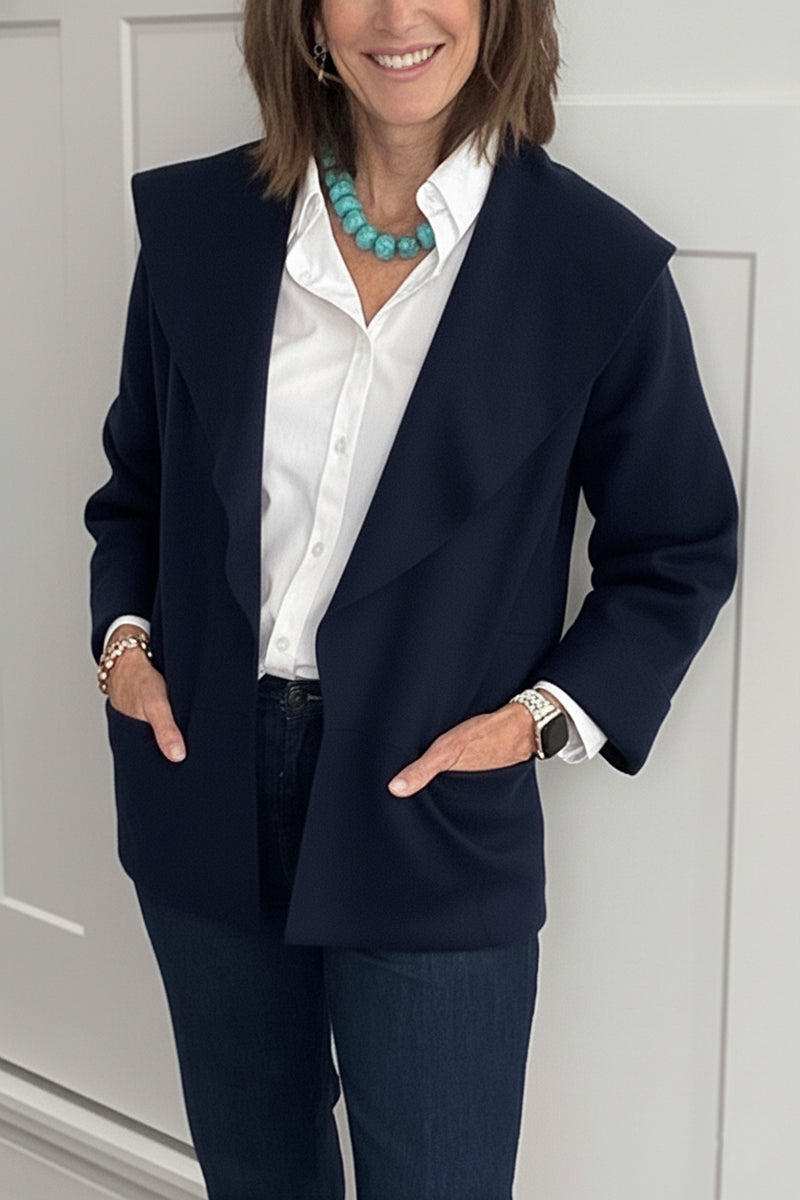 New Arrivals🔥 Casual Lapel Drop Shoulder Cardigan with Pocket