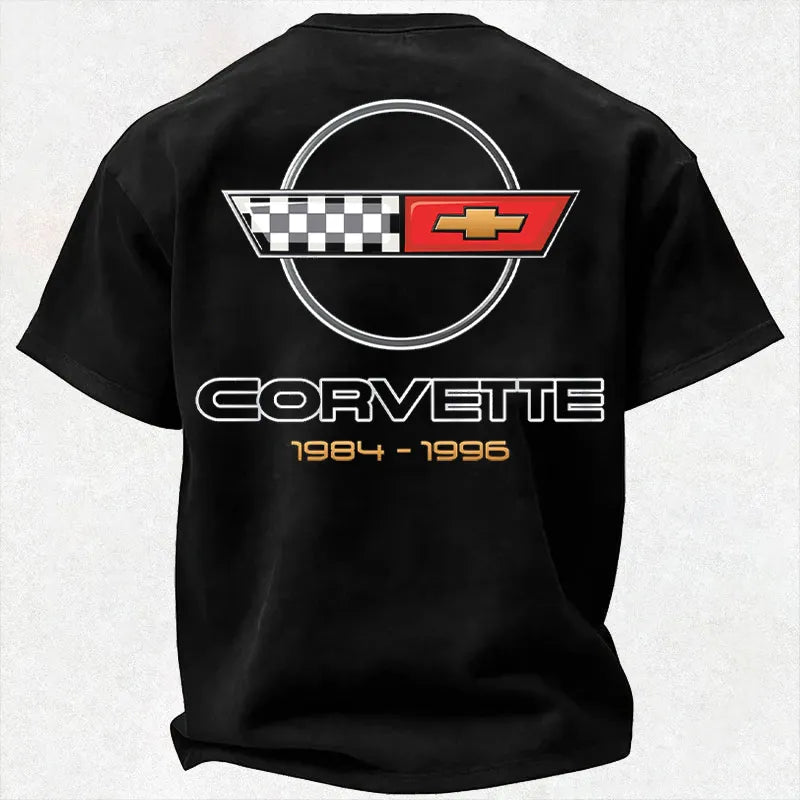 Vette C4 1984-1996 Vintage Logo Cotton Print Men's T-shirt