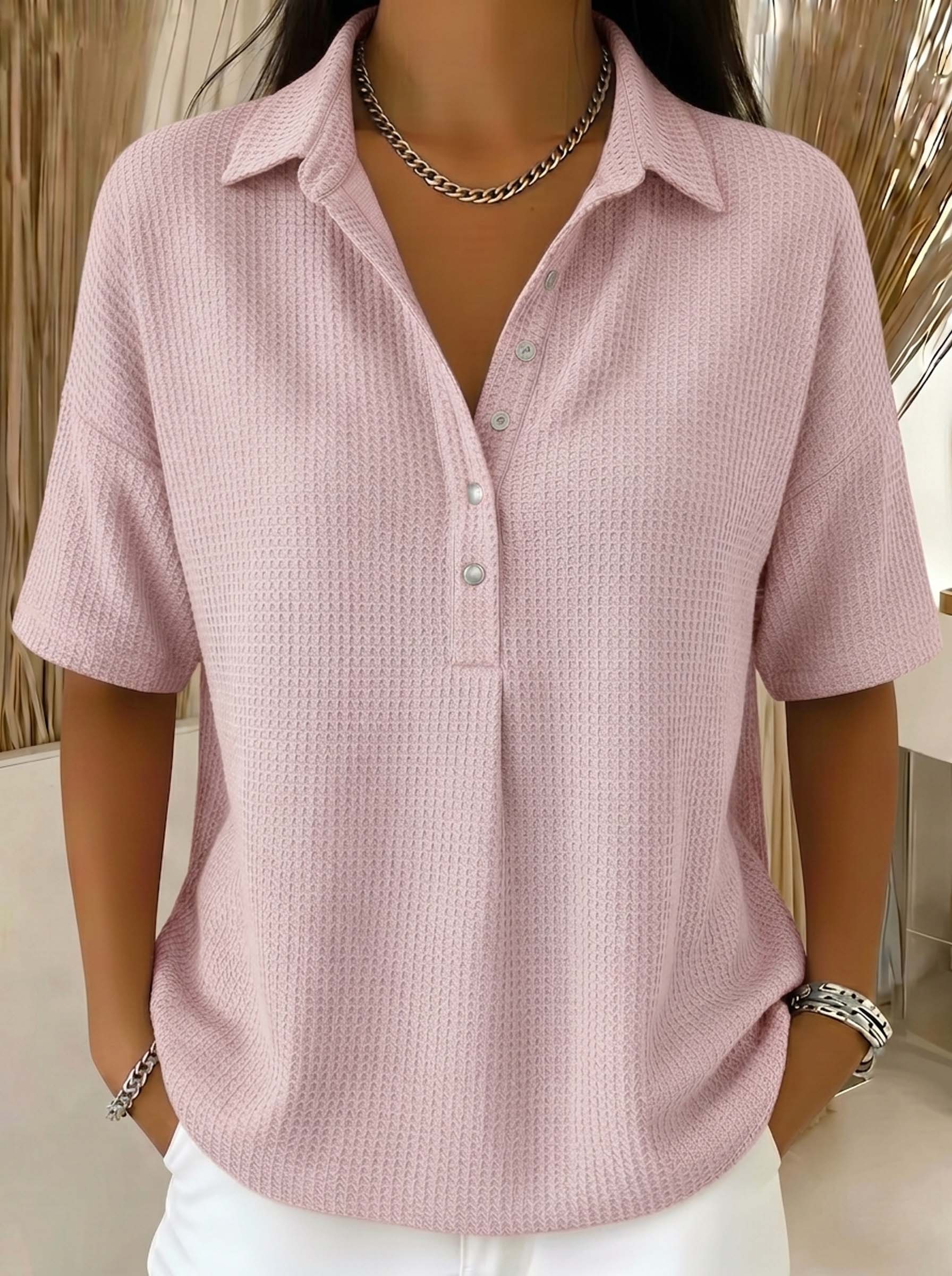 CLEARANCE SALE🔥 Women's Air-Knit Polo Sweater