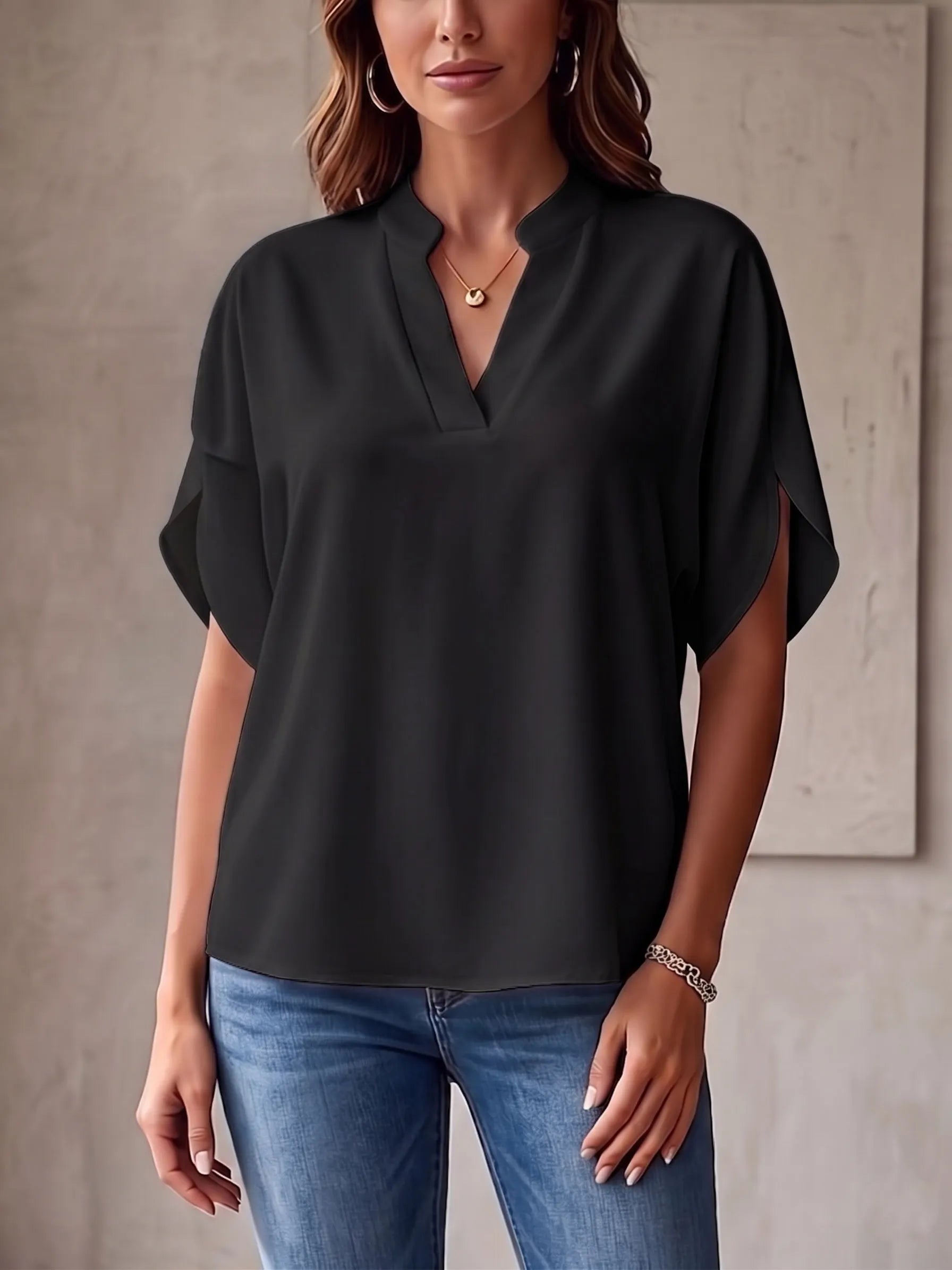 Chiffon V-Neck Top