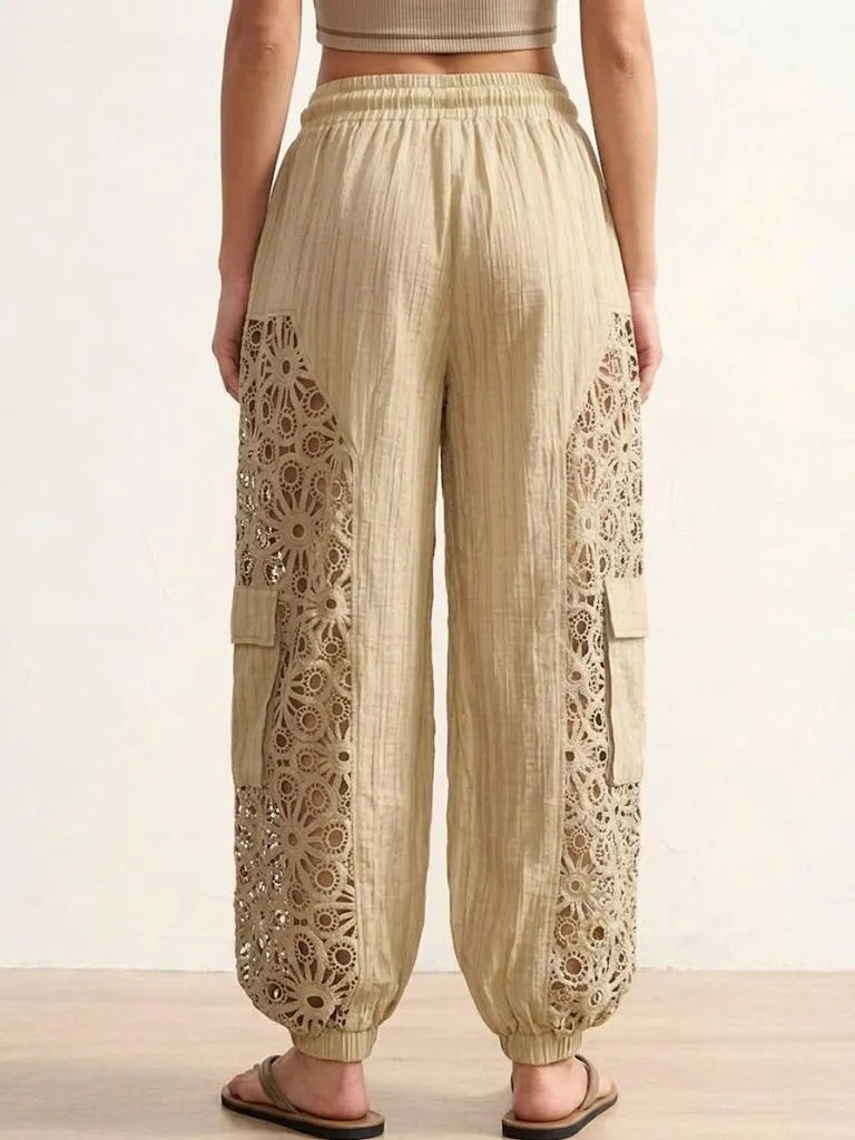 Casual Loose Linen And Cotton Lantern Harem Pants