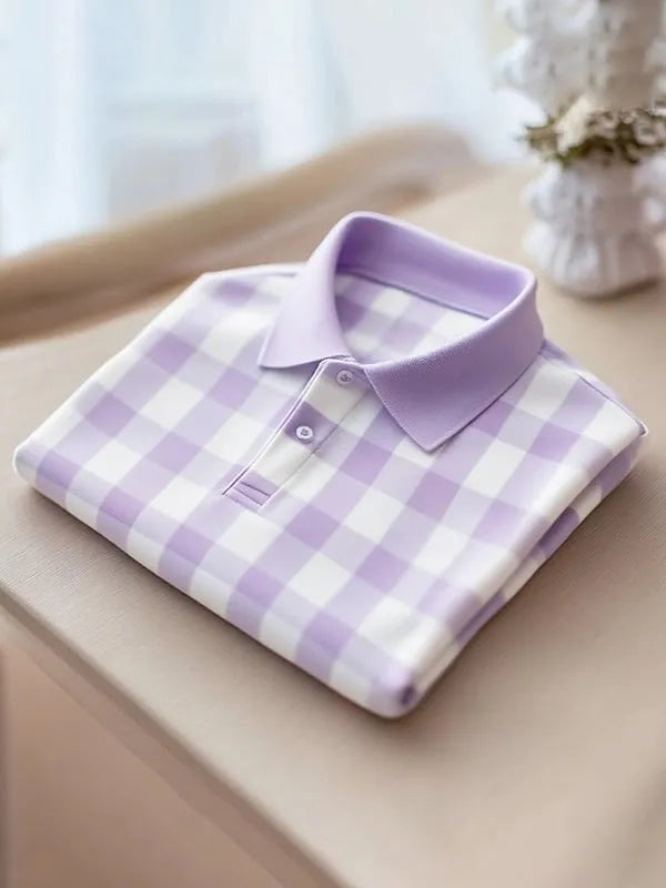 Men's Classic Business Button Short Sleeve Polo Shirt A002364