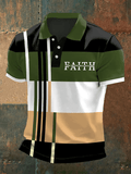 Men's Faith Printed Casual Polo Shirt