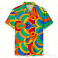 Men's Casual Colored Patterns Short-Sleeve Shirt