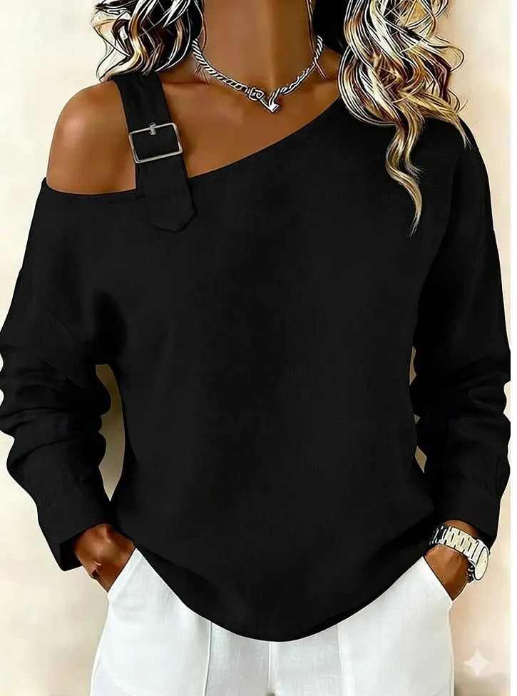 CLEARANCE SALE🌿 Women's Blouse Off The Shoulder Tops Casual Long Sleeve Off Shoulder Long Tops
