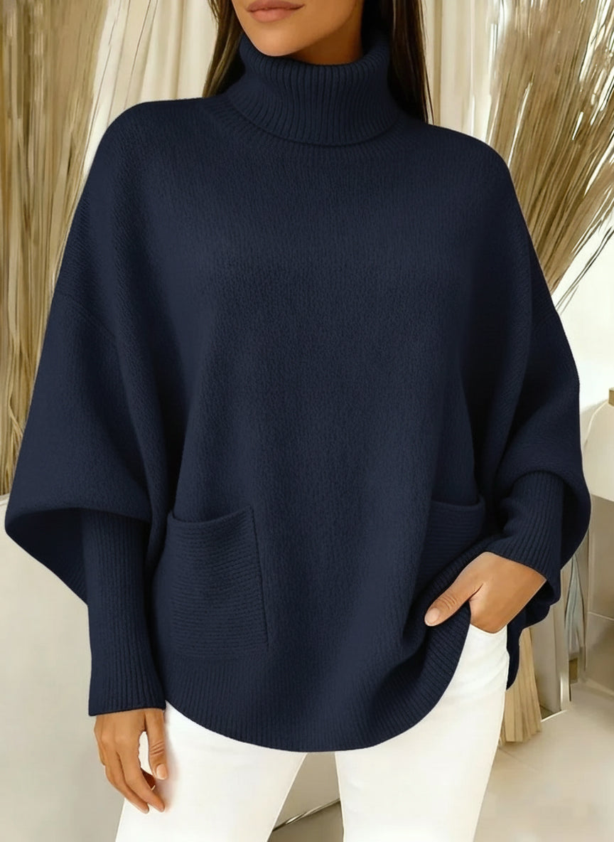 🎄 New Arrivals🔥 Women's Fashionable Casual Solid-Color High-Neck Sweater