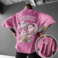 Pokémon Unisex Anime-Style Retro Corduroy Oversized T-Shirt