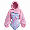 Pokémon Women's Anime-Print Hooded Romper Set