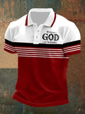 Men's Without God I Am Nothing, Printed Casual Polo Shirt