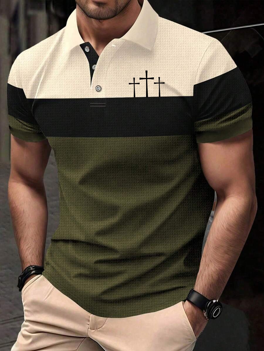 Men's Faith Waffle Fabric Polo Shirt