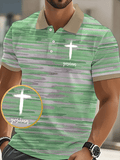 Men's Faith Printed Casual Polo Shirt