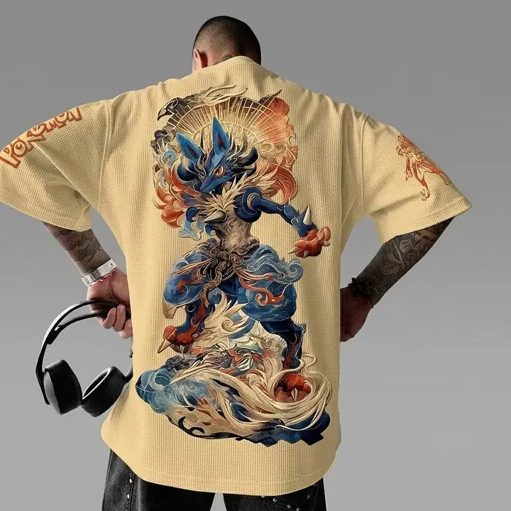Pokémon Unisex Anime Inspired Vintage Corduroy T-Shirt