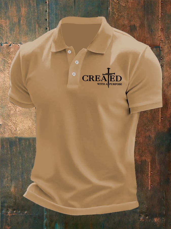 Men's Created With A Purpose Printed Polo Shirt