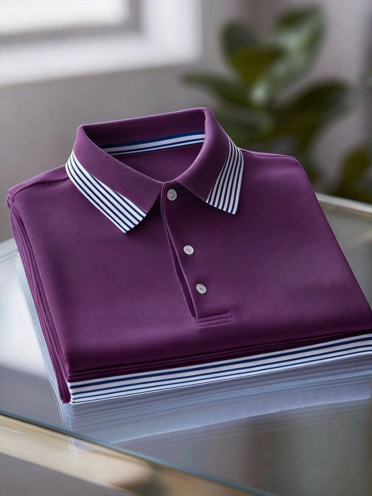 Men's Business Casual Button Short Sleeve Polo Shirt A00236700