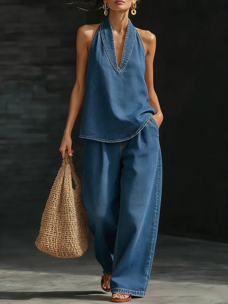 New Arrivals🔥 Women's Cozy Minimalist Two-piece Denim Set