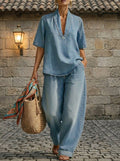 New Arrivals🔥 Women's Casual Cozy Minimalist Denim Two-piece Set