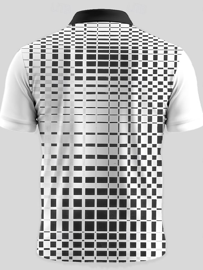 Men's Faith Printed Casual Zip-Up Polo Shirt