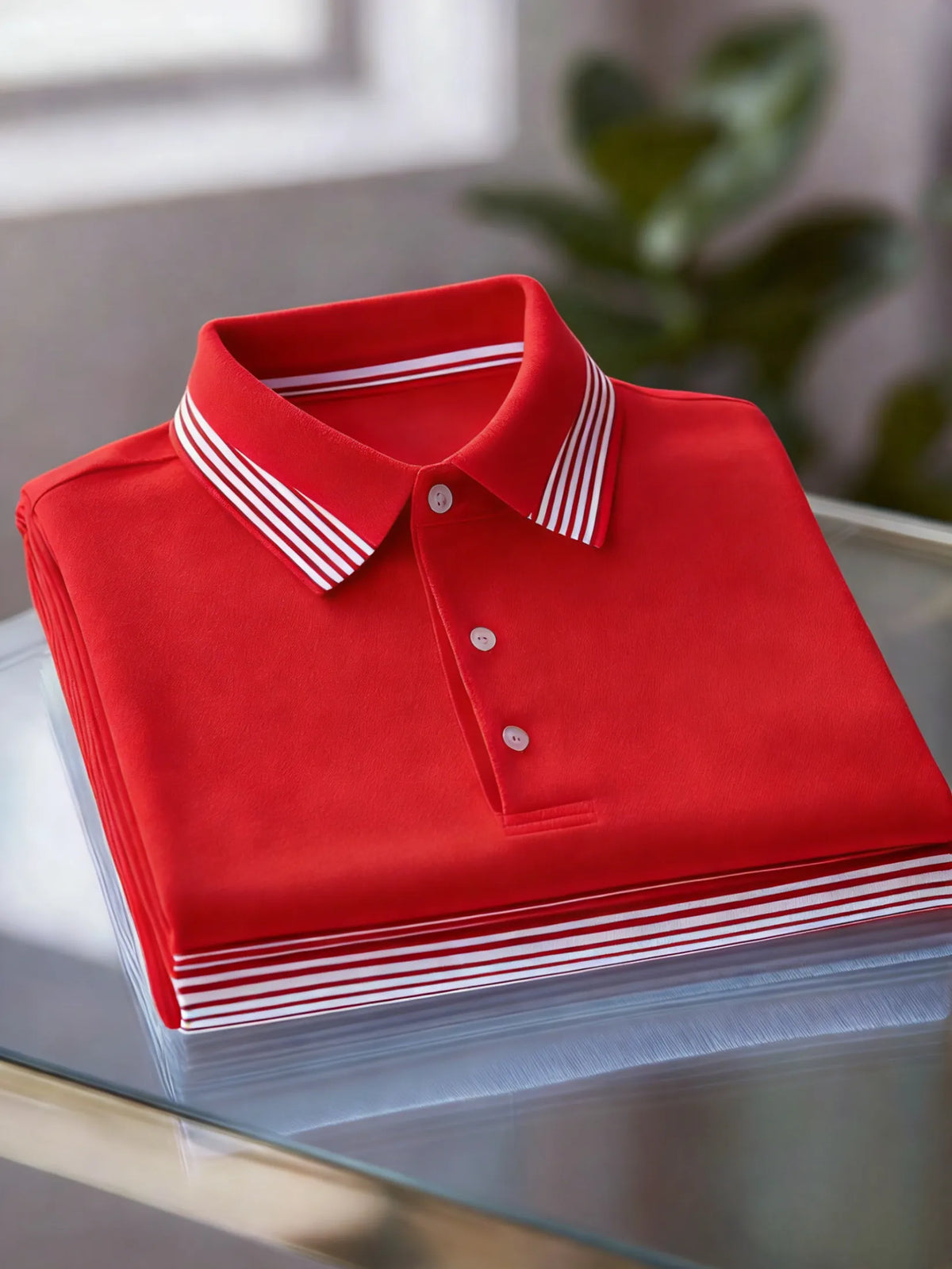 Men's Business Casual Button Short Sleeve Polo Shirt A00236700