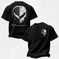 Vette C8 Cracked Jake Skull with Distressed Texture Cotton Print Men's T-Shirt
