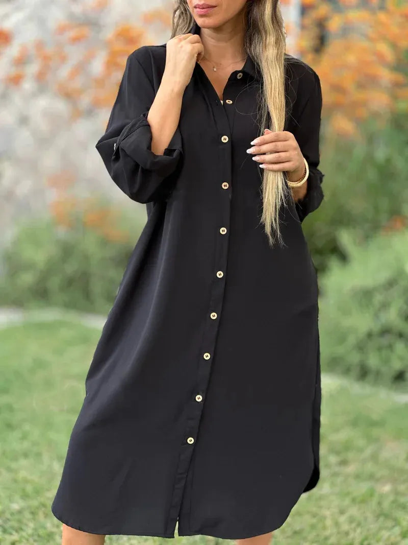 🔥LAST DAY 49% OFF🔥Women's Casual Lapel Solid Color Shirt Coat