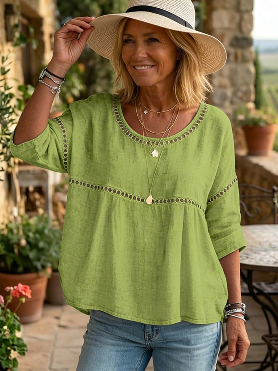 New Arrivals🔥 Women's Vintage Casual Loose Linen Blouse Shirt