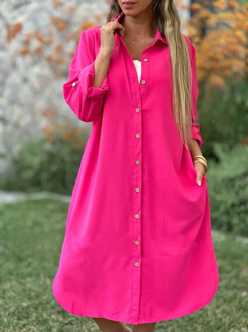 🔥LAST DAY 49% OFF🔥Women's Casual Lapel Solid Color Shirt Coat