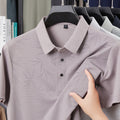 Men's Casual Printed Solid Color Short-Sleeve Polo Shirts (Runs Small | Size Up 1 Size）