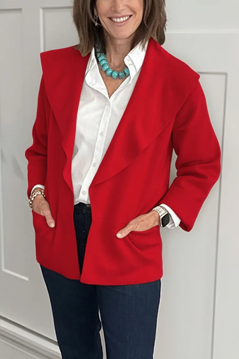 New Arrivals🔥 Casual Lapel Drop Shoulder Cardigan with Pocket