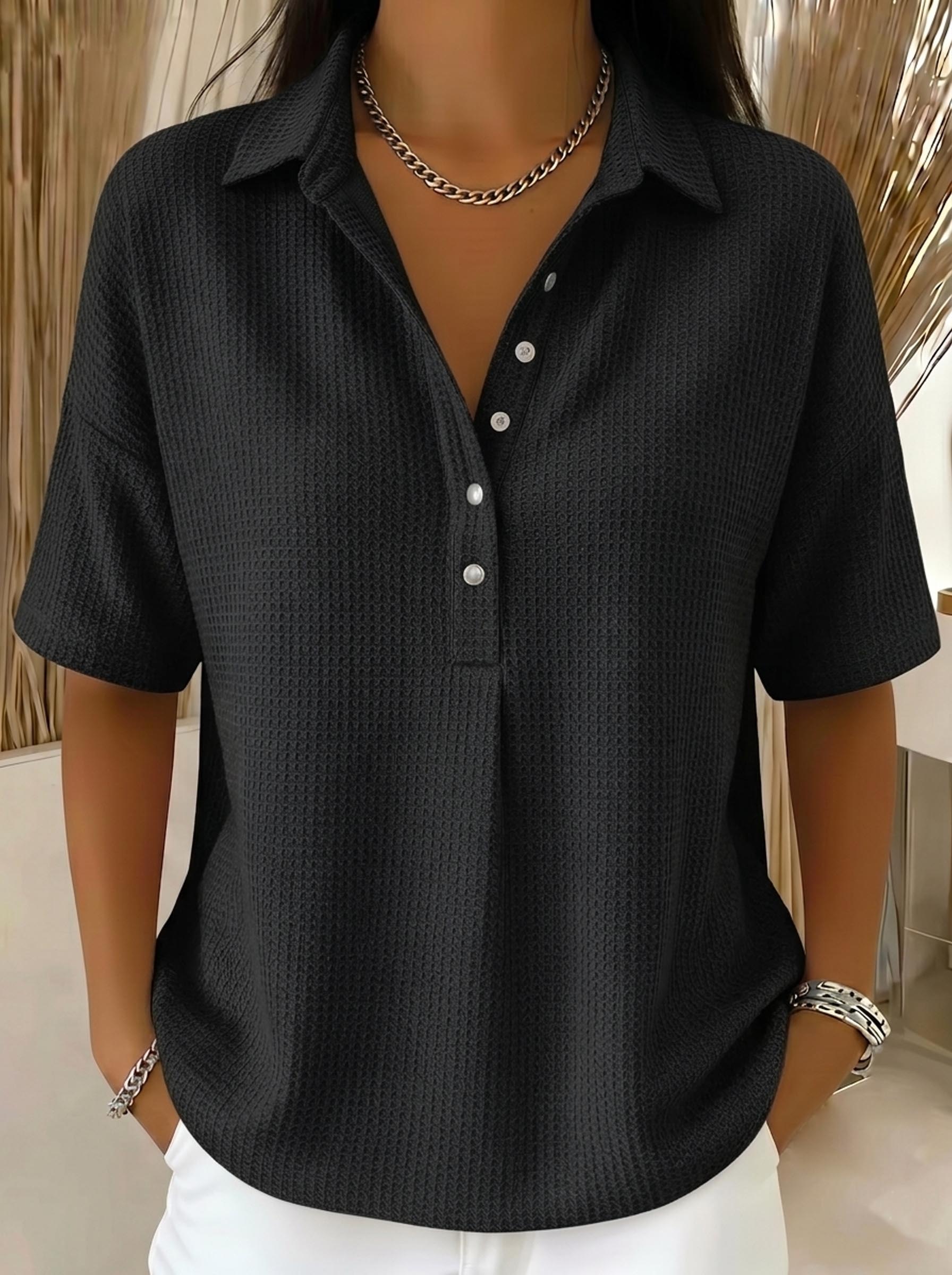 CLEARANCE SALE🔥 Women's Air-Knit Polo Sweater
